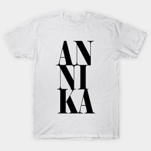 Annika Girls Name Bold Font T-Shirt